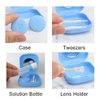 Erewa 4 Pack Colorful Contact Lens Case Kit with Mirror Durable, Compact, Portable Soak Storage Kit