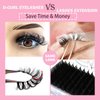 14 Pairs Cat-Eye Lashes, D Curl Russian Strip Lashes with Clear Band Looks Like Eyelash Extensions, 10-20 MM Fox Eyelashes Natural Look Wispy False Eyelashes by Heracks (030A)