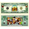 Beer Million Dollar Bill with Bonus “Thanks a Million” Gift Card Set and Clear Protector