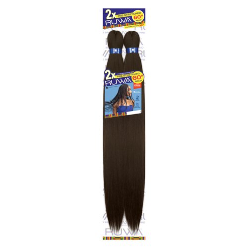 Sensationnel Ruwa prestretched braiding hair - 2x ruwa 30inch water repellent kanekalon fast dry synthetic braid in hair extensions - 2x Ruwa 30 inch (1 pack, 1B OFFBLACK)