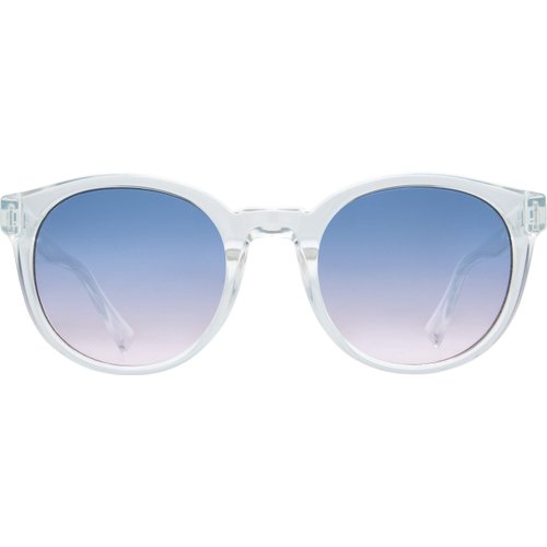 SPY Optic HiFi, Round Sunglasses, Color and Contrast Enhancing Lenses, Clear - Purple Sunset Lenses