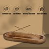 raajsee Wooden Brown Incense Holder -Incense Burner Holder –Ash Catcher - Incense Stick Holder - Meditation & Yoga - Great Gift for Any Occasion Size 11x4 inch