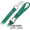 4' Pet Leash w/ Satin Metal Hardware - Medium - Brown Dog Leash