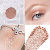 CAKAILA Single Gold Brown Glitter Shimmer Eyeshadow,Bright High Pigment Intense Monochrome Eye Shadow,Buildable Sparkly Eye Glitter Shimmer Finish,24 Hour Eye Makeup Longwear Waterproof,Blendable
