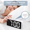 Welgo 7.5 Inches Huge Digital Alarm Clock for Seniors & Visually Impaired, Easy Set, USB Charging Port, 0-100% Dimmer, Snooze, Adjustable Volume, Outlet Powered for Bedroom