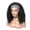 Hanne Fashion Headband Wigs Short Dreadlock Wig Goddess Hand Braided Twist Synthetic Wigs for Black Women Daily Cosplay Braided Curly Wigs 1B