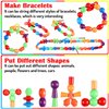 Shappy 324 Pcs Lacing Beads for Toddler 1-6 Years for School Classroom Wooden Beads Threading Toys Toddler String Beads Montessori Kids Lacing Toys Preschool Toddler Fine Motor Skills Toy