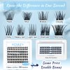 Lash Clusters 84 Pcs Cluster Lashes Eyelash Clusters DIY Cluster Eyelash Extensions Individual Lashes Thin Band & Soft(Morning,D-8-16mix)