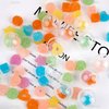 AUEAR, 50 Pack Translucent Small Round Capsules 1.1 Inch Vending Machine Capsules Empty Plastic Gumball Machine Containers for Party Favor Prize