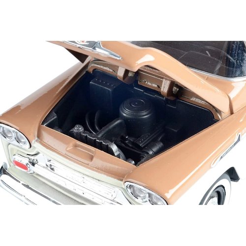1958 Chevy Apache Fleetside Pickup Truck Brown and Beige 1/24 Diecast Model Car by Motormax 79311brn-bg