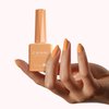 CANNI Creamy Orange Gel Nail Polish, 1Pcs Nude Gel Polish Pastel Orange Summer Color Nail Polish Gel High Gloss Soak Off U V Gel Nail French Nail Manicure Salon DIY