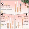 Christmas Stocking Stuffers for Women, Nail Care Kit for Women, 7 PCS Manicure and Pedicure Kit, Manicure Set Women Travel Nail Kit Mini Nail Clipper Set Kit Tool Mens Nail Grooming Kit(Rose Gold)