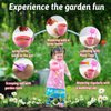 JOI MEW Kids Pink Gardening Tools Set, Garden Toys w/Metal Rake, Shovel, Trowel, Watering Can, Gloves, Tote Bag, Plant pots, DIY Bookmark Kits, Spring Summer Toy Outdoor Gift for Toddler Boy Girl