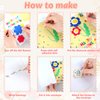 24 Sets Mother's Day Flower Craft Kit for Kids DIY Flower Card Making Kit 3D Mother's Day Flower Greeting Card for Kids Happy Mother's Day Card Making Set Lovely Gift for Mom Home School Activities