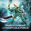 Sluban Mech Robot Building Set for Adults, Green Dragon Samurai Action Figure with Weapons, 704 PCS Ninja Toy Building Set, Collectible Gift for Kids Ages 8+
