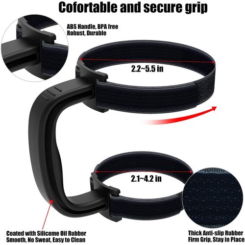 yoelike - 5 Colors - New Upgrade Anti-Slip Adjustable Tumbler Handle Fit for 20 Oz to 40 Oz of YETI, RTIC, Ozark Trail, Travel Mug, SIC, Rambler, Travel Cup and All Brands Tumbler Cup