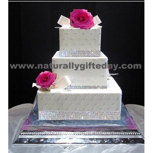 Crystal Cake Ribbon Rhinestone Banding Wedding Cake,5 ROWS,4 YDS