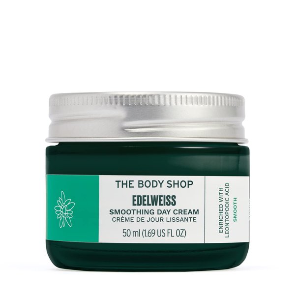 The Body Shop Edelweiss Smoothing Day Cream – For Smoother Looking Skin – Vegan – 50ml