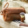 RUSTIC TOWN Leather Toiletry Bag for Men - Hygiene Organizer Travel Dopp Kit