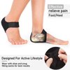 4 Pieces Heel Cushions Protectors Plantar Fasciitis Heel Pads Heel Cushion Inserts Heel Cups Adjustable Breathable Heel Support for Cracked, Dry, Achilles Heels, Heel Pain Relief (L, Black)