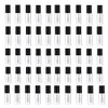Mydio 50 Pack 1.2ML Clear Mini Lip Gloss Tube Empty Lip Balm Containers With Black Lid for Lipstick Samples