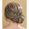 Sither Crystal Headband for Women Bridal Headband for Wedding Party Boho Headband Hair Accessories Headpiece for Bride for Halloween Prom Gift (green)