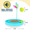OurPets Wobble Scratch Track Cat Toy - Interactive Cat Toys for Indoor Cats with Cat Ball Track That Rolls, Feather Wand and Scratcher Pad. Great as a Kitten Toy for Self Play to Keep Them Busy