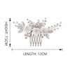 Catery Flower Bride Wedding Hair Comb Bridal Hair Pieces Bride Rhinestones Hair Jewelry Opal Headpieces Bead Side Combs Decorative Hair Accessories for Women and Girls (A-Silver)