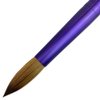 Pana Acrylic Nail Brush Pure Kolinsky Hair Beigh Purple Wood Handle with Purple Ferrule Round Shaped Style (Size # 8)