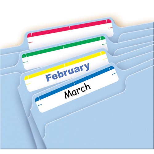 Avery File Folder Labels on 4" x 6" Sheets, Removable Adhesive, Assorted, 2/3" x 3-7/16", 252 Labels (5235)