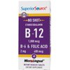 Superior Source No Shot Vitamin B12 Cyanocobalamin (1000 mcg), B6, Folic Acid, Quick Dissolve MicroLingual Tablets, 60 Count, Increase Energy, Healthy Heart, Boost Metabolism, Stress Support, Non-GMO