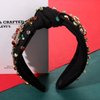 ZOLEAROPY Christmas Headband Christmas Snowflake Headband Accessories Xmas Tree Bell NOEL Rhinestone Crystal Jeweled Knotted Headband Winter Holiday Party Favors Gifts