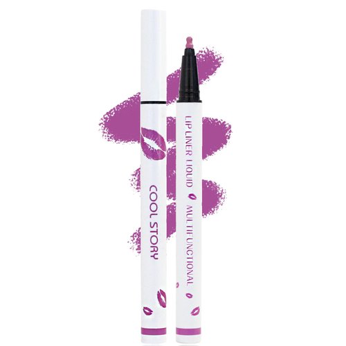 YUANLI Lip Stain Marker Pen, Lip Liner and Lipstick 2 in 1, Long Lasting Waterproof Matte Lip Tint Stain for Women, Hydrating and Waterproof 24 Hour Lip Liner Pencil & Liquid Lipstick - 08