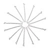 Dofash 5CM/2In Wavy Bobby Pins Silver Hairpins Metal Hair Grips for Hair Decoration 60pcs（Silver）