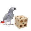 QBLEEV Bird Wooden Block Chewing Toy, Parrot Toys Tabletop Puzzle Bird Foraging Toys, Small Animals Shredding Biting Wood Teething Parakeets Toys, Bird Cage Toys for Hamster Cockatiels Conures Budgie