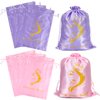 6 Pcs Wig Storage Bags Satin Bags with Drawstring Wig Bag Wig Storage Bags Wig Bags Storage Silk Bags with Drawstring Travel Bag for Bundles,Wigs,Hair Extensions,Gift (Mix Purple and Pink)