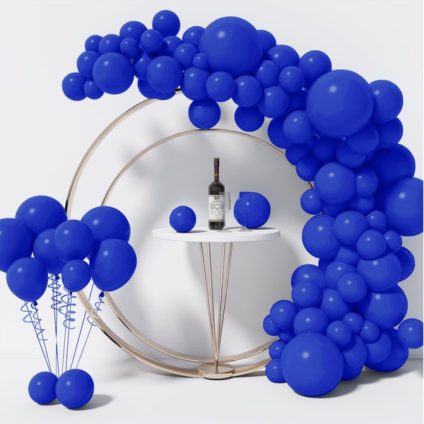 130PCS Royal Blue Balloons Different Sizes 18" 12" 10" 5" Balloon Garland Arch Kit perfect for Birthday Party, Graduation, Baby Shower, Wedding, Holiday Decoration, Anniversary (Royal Blue Balloons)