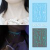 HAIIDOAK Temporary Tattoos - 9 Sheets Glow in the Dark Tattoos for Face, Choker, Leg and Collar Decoration Rave Festival Accessories (Style A)