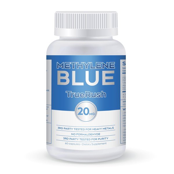Methylene Blue USP-Grade Capsules, 20mg High-Purity, Vitamin C Ester + Organic Cacao, 60 Vegan Capsules – Cognitive Support & Cellular Health, Formaldehyde-Free, Stain-Free Formula