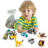 Wild Safari Toys - 12 Surprise Animal Eggs Standard Size Building Blocks STEM Toys - Educational Kids 3D Puzzle Party Favors