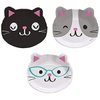 Creative Converting 328704 Cute Cats Shaped Paper Dinner Plates - 8 Pcs Multicolor, 8" x 9"