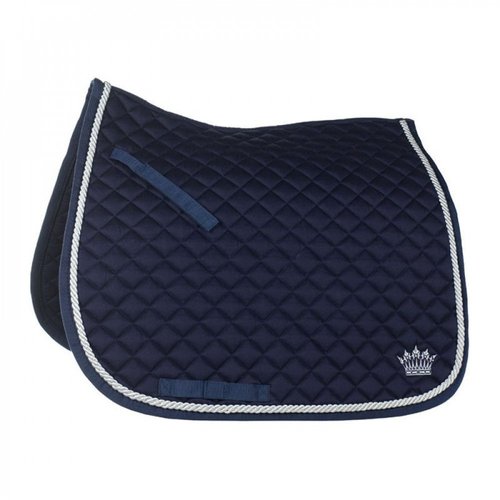 Horze Silver Cord Dressage Saddle Pad - Size:Full Color:Dark Dark Blue