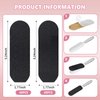 80 Pcs Stainless Steel Foot File Refills Foot File Replacement Pads Coarse Fine Pedicure File Refills Double Side Reusable Foot Rasp Pad with Removable Glue for Callus Dead Skin, 180 Grit, 120 Grit