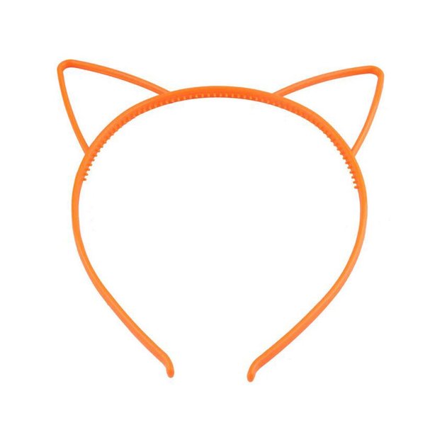 Cute Kawaii Cat Ear Headband Hair Band Hairhoop Headwear Hair Styling Accessories for Women Girl (Orange)