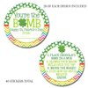 You're The Bomb Shamrock Themed Happy St. Patrick's Day Hot Cocoa Bomb Packaging Sticker Labels, Total of 40 2" Circle Stickers (20 Sets of 2) by AmandaCreation