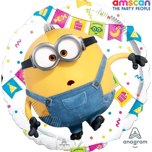 Minions Birthday Party Supplies Foil Balloon Bouquet Decoration, Multicolored, Party Accessory, for 6th Birthday Amscan41894,29954