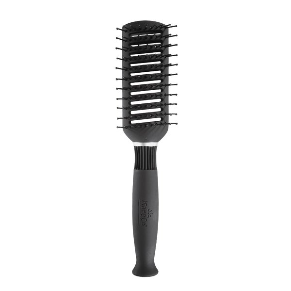 KareCo Tunnel Vent Hair Brush for Blow Drying, Detangling Hairbrush for Women | Vented Brush with Rubber Handle