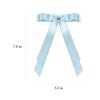 2Pcs Tassel Ribbon Hair Bows Clip with Long Tail for Women Girls Thick Thin Hair,5.5in Big Light Blue Solid Silky Satin Ribbon Ponytail Holder Outfits Dress Decoration Accessories