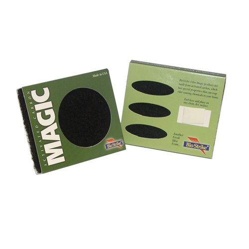 BioStrike Trash Magic Natural Odor Fighter Activated Carbon Trash Can Odor Remover Filters, Made in USA (8-Count)
