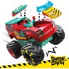 Mega Hot Wheels Monster Trucks Building Toy, Demo Derby Extreme Trick Course with 151 Pieces, 1 Micro Action Figure Driver, Red, Kids Age 5+ Years
